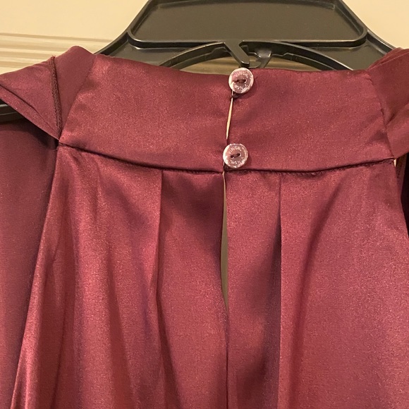 Vince Silk Halter Mini Dress - size XS - Burgundy Wine - Picture 4 of 12